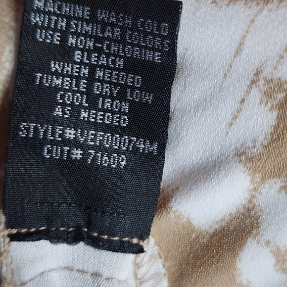 CONNECTED APPAREL Tan White Short Sleeve Pullover Dress Womens Size 6 - Picture 7 of 7